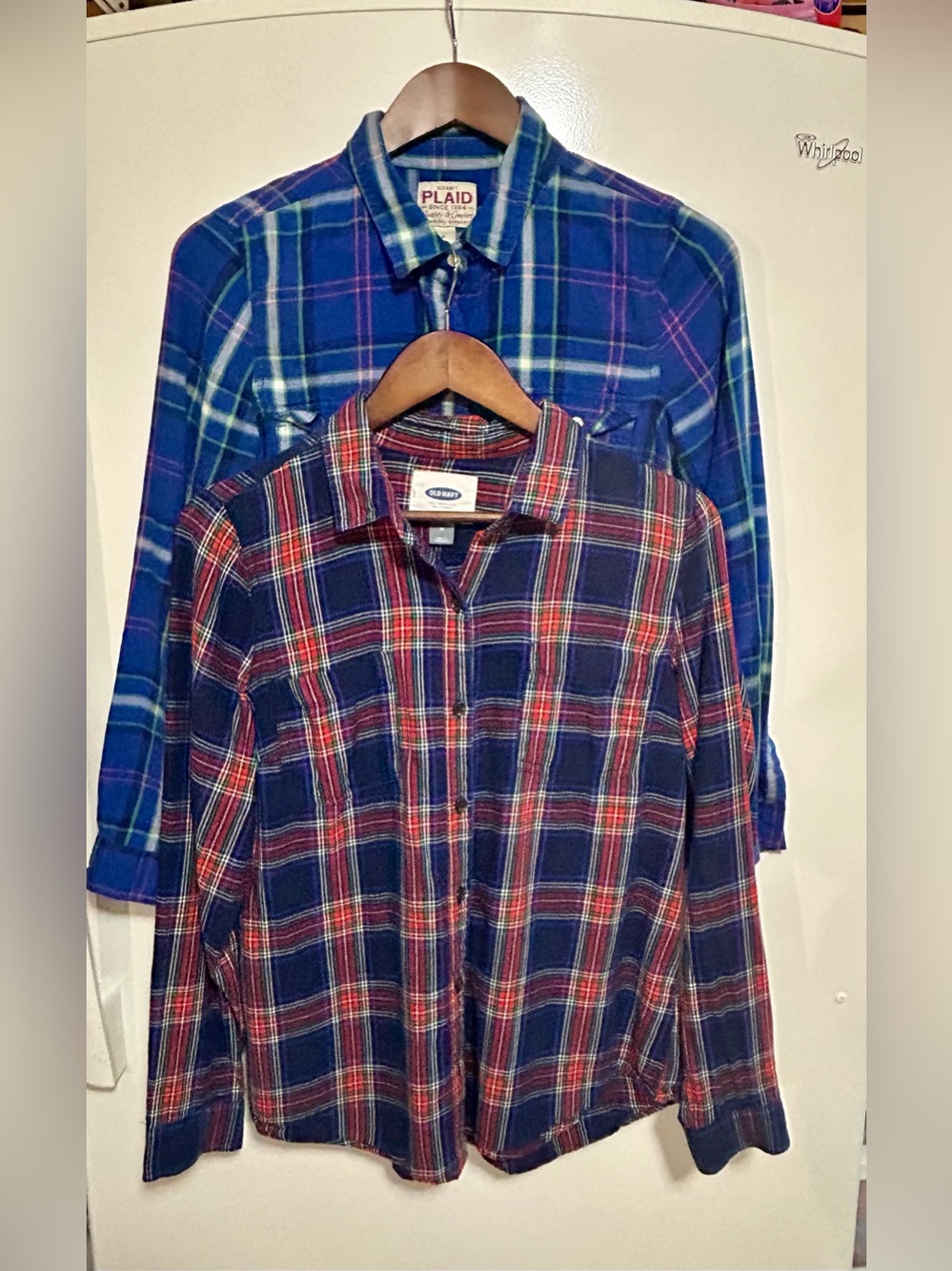Bundle Lot of 3 Old Navy Plaid Shirts All Sz M 2 Plaid 1 scoop long sleeve Tee